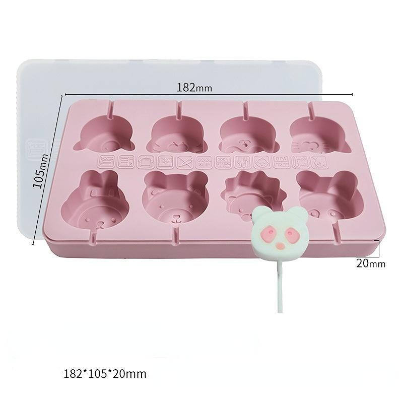 Porous Animal Silicone Lollipop Mold Princess Cheese Stick Making Tool Chocolate Candy Ice Mould Party Snack Children's Day Gift