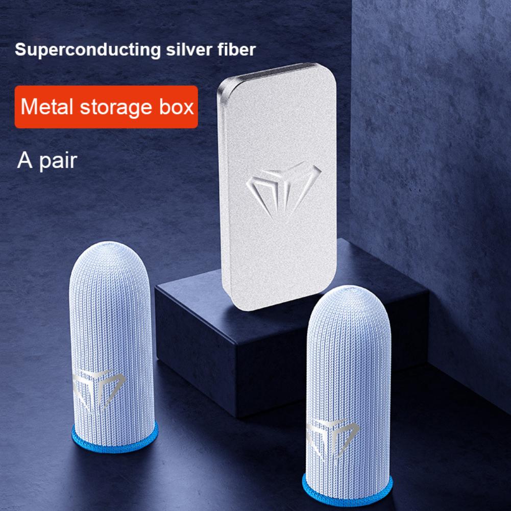 Игровой рукав с игровым пальцем, набор игровых пальцев, перчатки из ледяного шелка из куриного волокна, дышащий, защищенный от пота чехол на палец