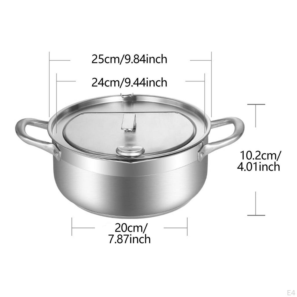 Deep Fryer Pot Frying Pan with Lid Kitchen Chicken Small for Fries