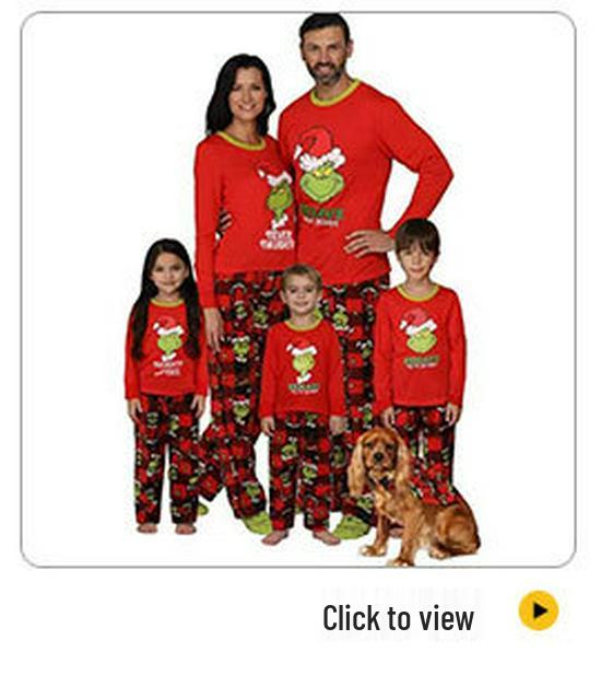 2025 Семейный комплект в клетку с принтом оленей - Осенне-зимний рождественский наряд