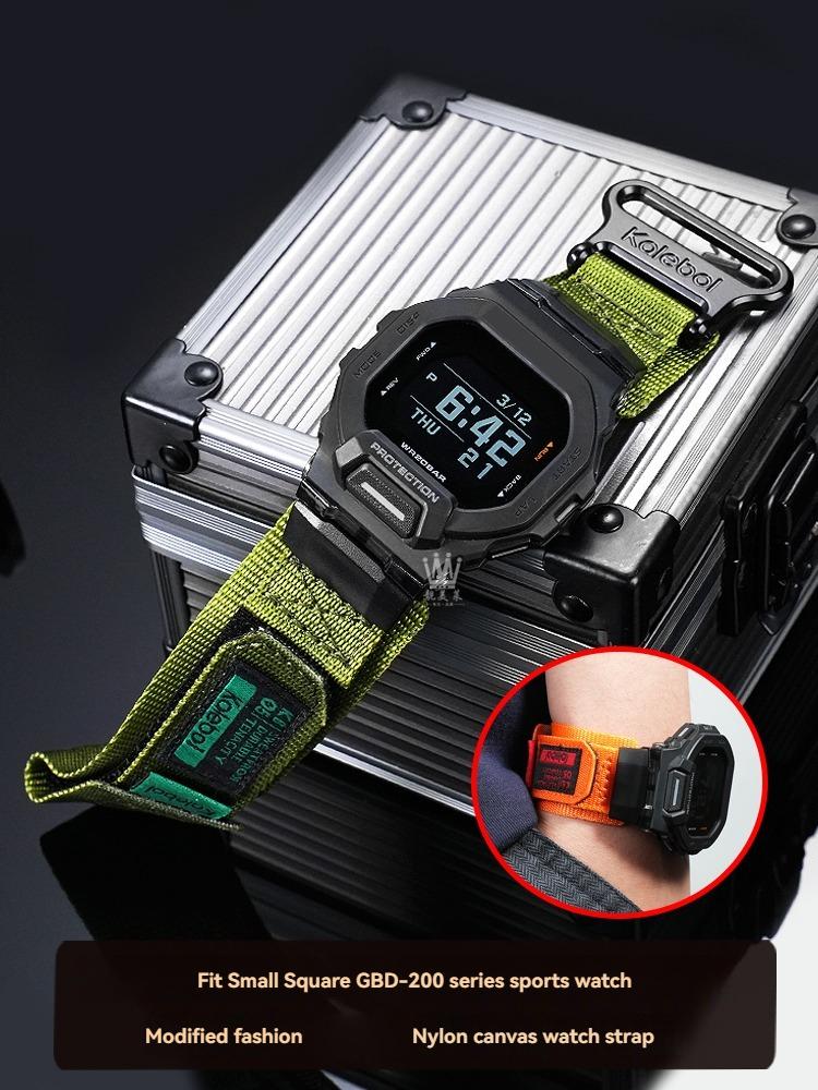 GBD200 Наручный браслет для активного отдыха Для Casio G-shock Черный Рыцарь 3506 GBD-200-1/GBD-200sm Модифицированный нейлоновый ремешок Мужской Холщовый ремешок для часов
