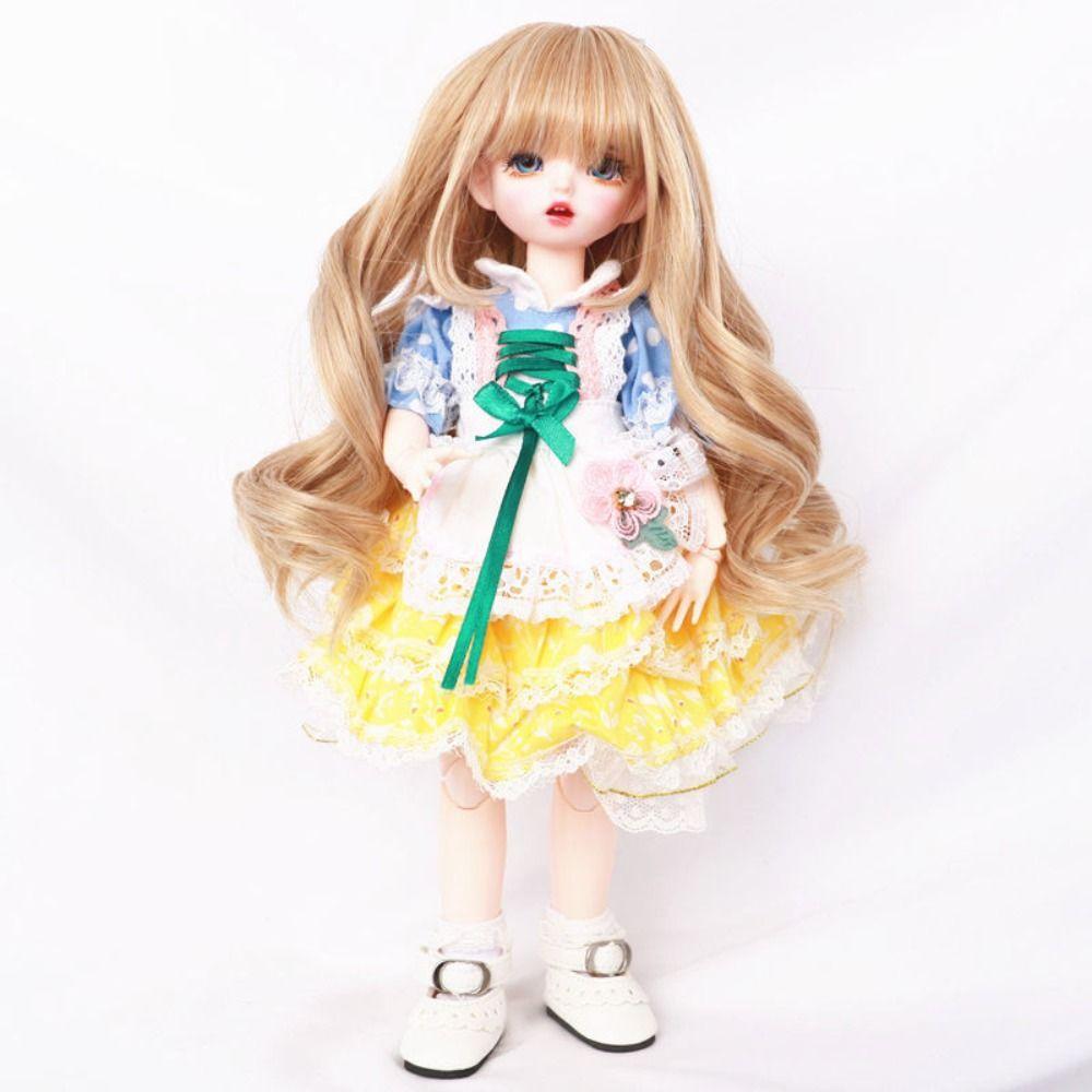 Парики для BJD кукол BJD SD Парик из искусственных волос Длинные прямые волнистые волосы Милый короткий парик-боб Для девочек
