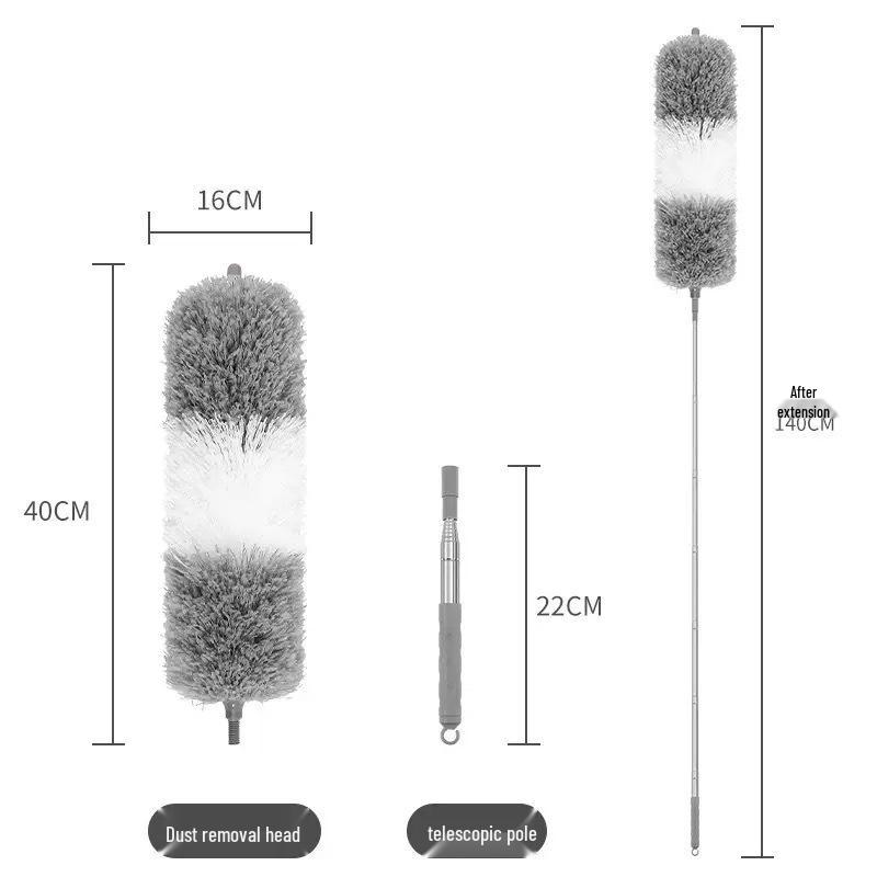 Retractable Electrostatic Feather Duster for Household Cleaning