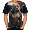 Summer Men's T-shirt Fierce Bulldog 3D Printed Cool Design Personalized Harajuku Style Boxing T-shirt Fashion Streetwear