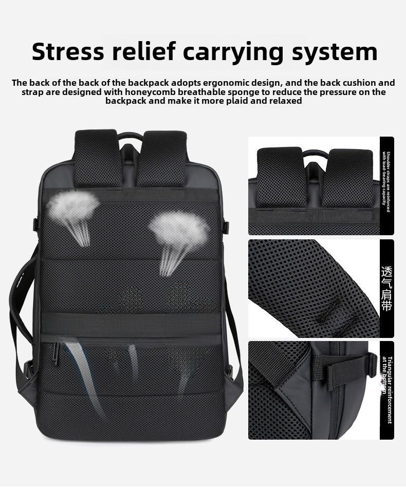 Мужской дорожный деловой рюкзак — высококачественная, вместительная, водонепроницаемая, модная сумка через плечо для поездок на работу и работы с компьютером.