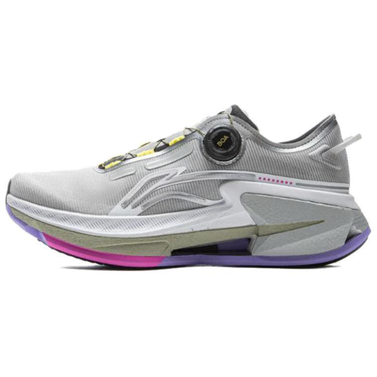 Li Ning Furious Rider 8 PRO Амортизация Скольжение Устойчивость к истиранию Низкие Беговые кроссовки Мужские Серый ARZV003-1