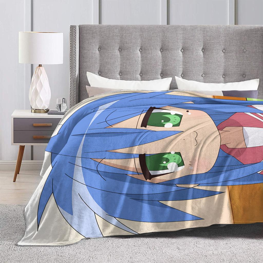 Konata izumi L-Lucky S-Star Blanket Warm Novelty Plush Bedding Throws For Child Couch Bed Flannel Bedspread Bed Cover