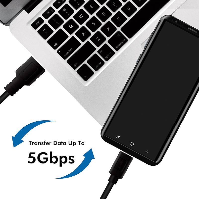 Logilink CU0169 - USB-C to USB-A Cable, 1.5m, Black, 3.2 Gen1