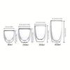 Double Wall Glass Cup Heat Insulation Transparent Handmade Tea Drink Cups MINI Whisky Glasses Espresso Coffee Mug