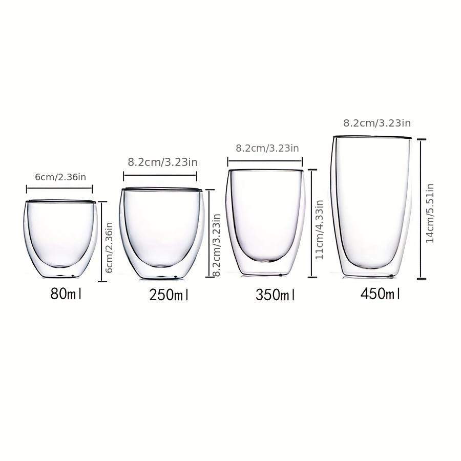 Double Wall Glass Cup Heat Insulation Transparent Handmade Tea Drink Cups MINI Whisky Glasses Espresso Coffee Mug