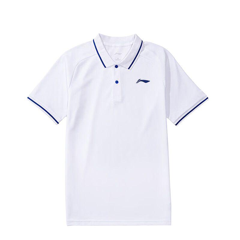 Li Ning Sports Breathable Casual Short Sleeve Polo Shirt Unisex Polo Shirts Basic-White APLT121-2