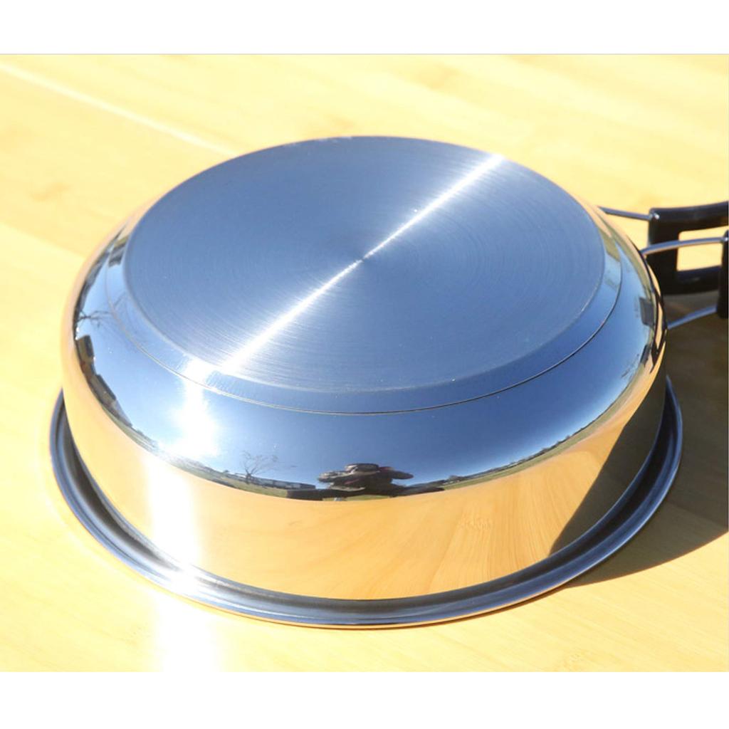 Совместимая с CAMPING MOON IH плита из нержавеющей стали, столовая посуда, подвесная кастрюля из нержавеющей стали, набор из 19 предметов MC240