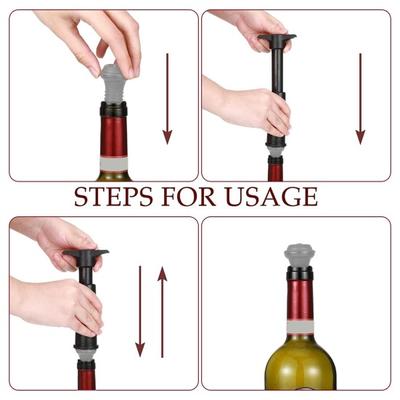 Вакуумный насос Wine Saver с 6 пробками, простое ручное управление, герметичный силиконовый уплотнитель, сохраняющий вкус красного вина, набор для консервации большинства бутылок