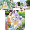 Colorful And Fun Ins Style Bowknot Plush Bear Keychain Lovely Hanging Ornament