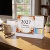 Spiral Bound 2027 Desk Calendar Portable Daily Schedule Calendar Desktop Calendar  For Students