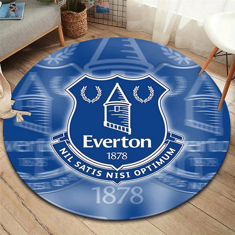 Everton F.C Round Area Rug,Carpet Rug for Living Room Bedroom Sofa Playroom Decor,Non-slip Floor Mat