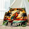 1pc wolf pattern blanket, all season lightweight home office outdoor nap multifunctional blanket