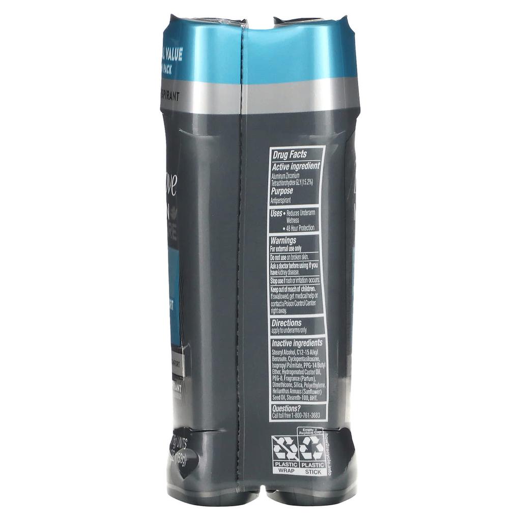 DOVE Men+Care, Clean Comfort, дезодорант-антиперспирант, 2 упаковки, 2,7 унции (76g) каждый