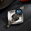 Новый Роскошный Темперамент Элегантная Атмосфера Роскошная Геометрическая Квадратная Брошь Аксессуары
