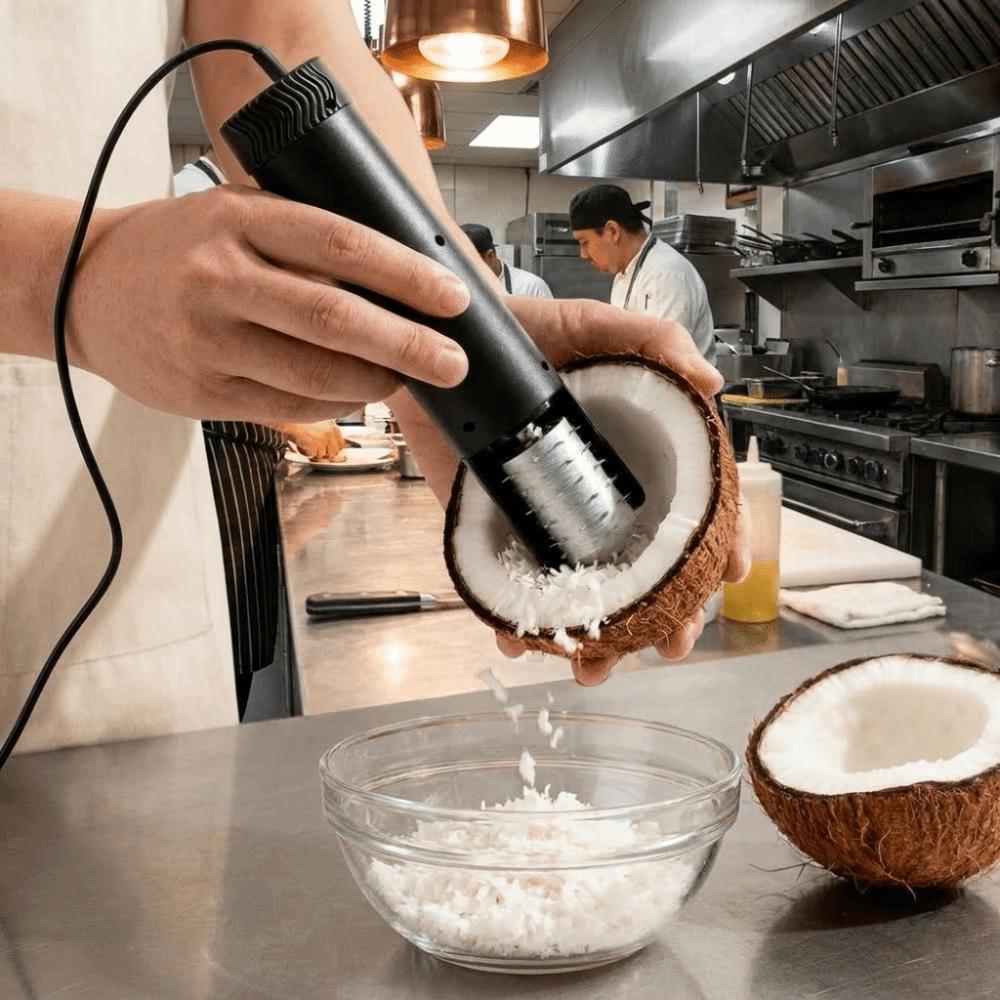 Anti-Splash Electric Coconut Meat Grater Rotating Coconut Meat Remover Tool Fruit Tool