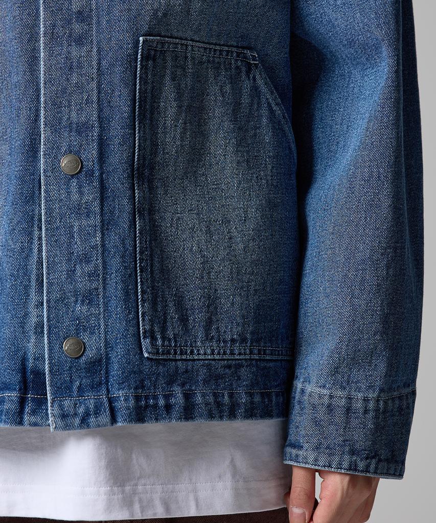 Dickies Utility Washed Denim Chore Jacket Medium Blue