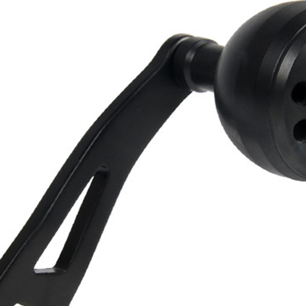 Рукоятка мультипликаторной катушки 32 мм / 1,26 дюйма Эргономичная металлическая рукоятка рыболовной катушки для мультипликатора DSH019 Матовый черный