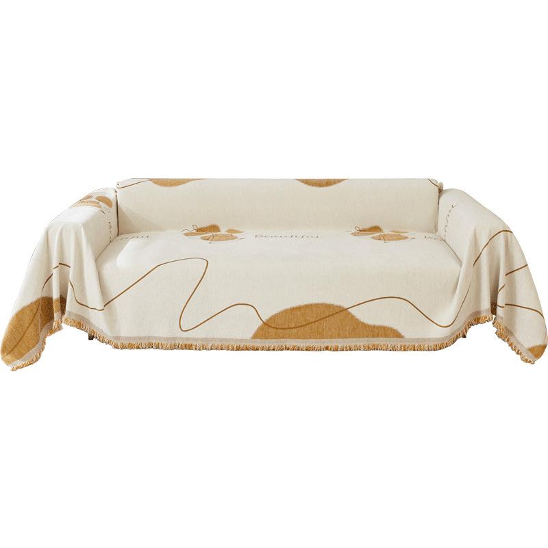 Чехол на диван от царапин кошек, простой современный шенилловый пылезащитный универсальный чехол на подушку сиденья для четырех сезонов, тканевое полотенце-одеяло с полным покрытием