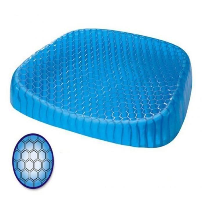 Coussin Assise Siège Orthopédique en Gel Soulager Fatique Douleur BLEU