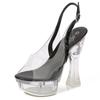 Women's Catwalk Transparent Slippers with High Heels