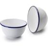 Bol - IBILI - 904214 - Porcelaine - Blanc/Bleu - 14 X 14 X 8.5 Cm