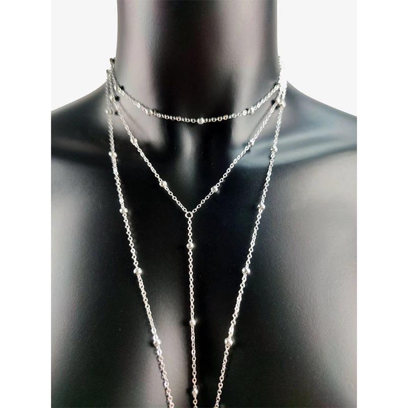 Женские европейские и американские панк-готические цепочные бюстгальтеры для бикини и пляжные украшения на талию