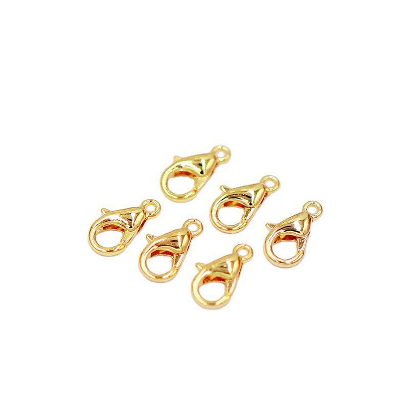 Браслет и ожерелье с позолотой 18 карат, застежки-лобстеры – аксессуары для самостоятельного изготовления ювелирных изделий, пружинные застежки.