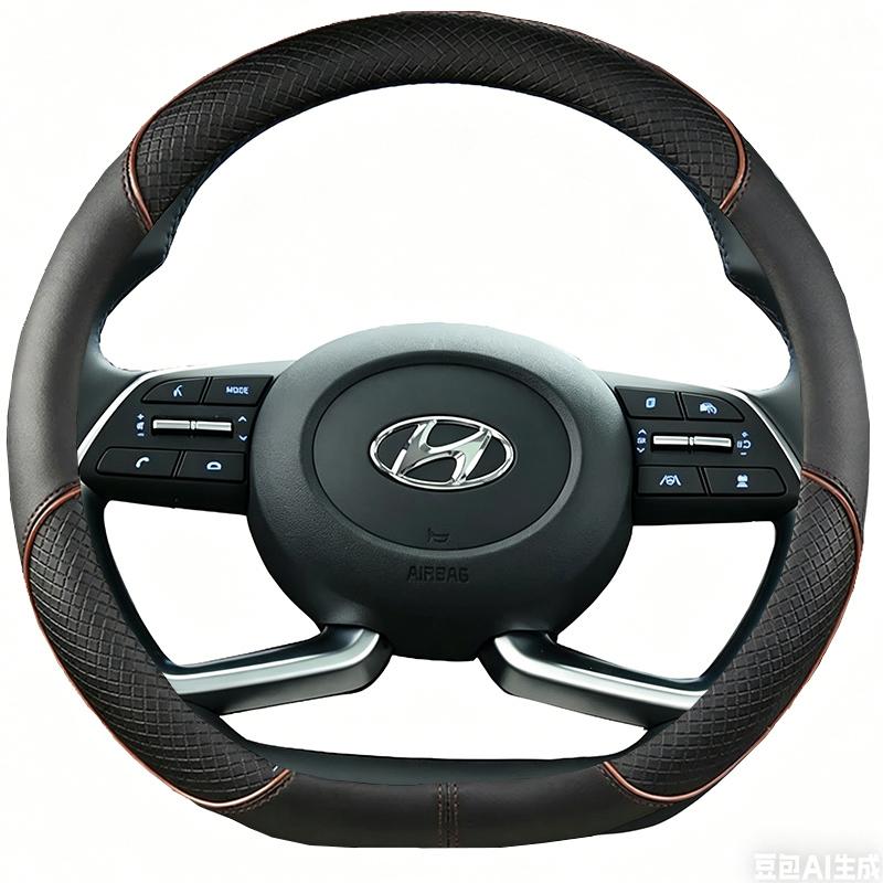 Чехол на руль автомобиля из микрофибры и кожи для Hyundai Alcazar Creta Venue Elantra 5 Solaris Elantra Sport GT