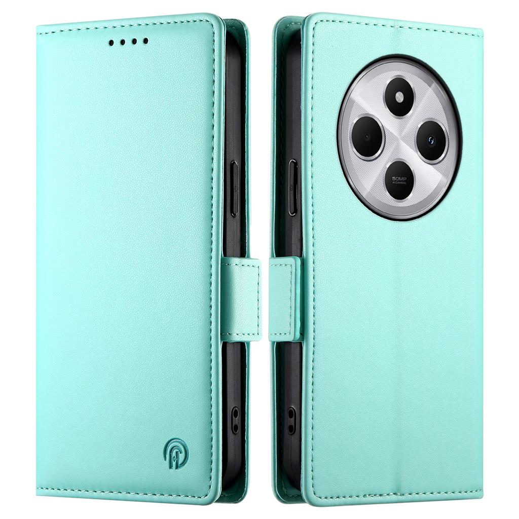 DF-010 Чехол-подставка для Xiaomi Poco C75 4G/Redmi 14R 5G/14C 4G Кожаный кошелек Чехол для телефона