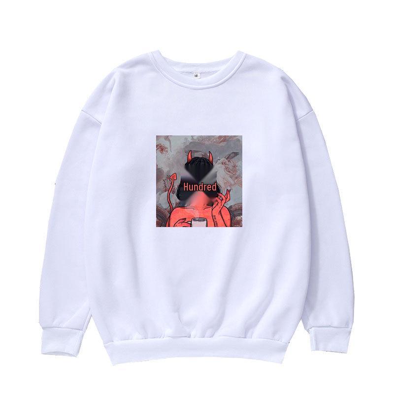 Witch-Themed Unisex Round Neck Pullover – Loose Long Sleeve Sweatshirt for Autumn/Winter