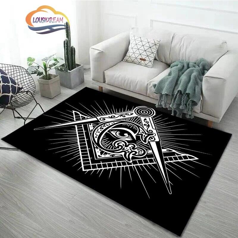 Fashion Carpet Freemasonry Rug Masonic Soft Doormat Rugs Bedroom Freemason Living Room Door Floor Hallway Mats Large