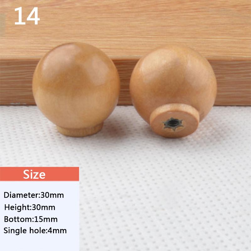 Ручка для мебели из массива дерева Круглая одноотверстная ручка из массива дерева Ручка в виде листа лотоса для ящика шкафа