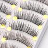 10 Pair Beauty Thick Natural False Eyelashes Makeup Tool Fake Lash Black