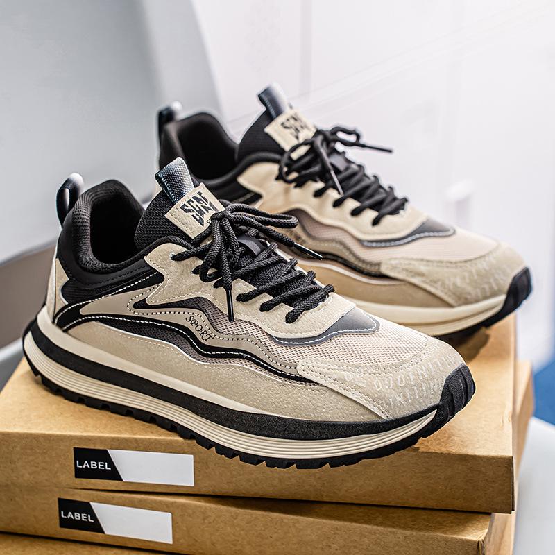 Мужские модные сетчатые кроссовки Осень 2025 - Универсальные, дышащие, без запаха, повседневные туфли.