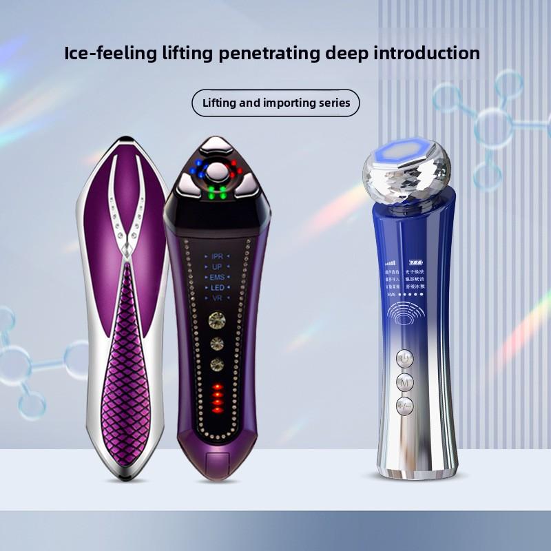 Двойное назначение лифтинг и укрепление лица многофункциональный Введение бытовой микротоковой прибор для ухода за кожей омоложение кожи V прибор для лица