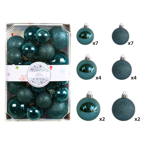 26 шт., 4/5/6 см, набор елочных шаров, яркие цвета, рождественские подвески, шары, украшения, украшение для новогодней вечеринки