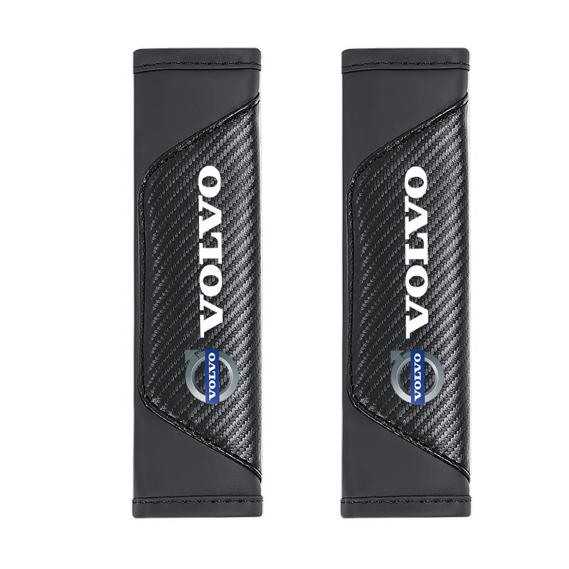 Car Safety Belt Cover Pads Auto Leather Shoulder Cushion Accessories For Volvo Xc60 Xc90 V40 V60 S60 V50 V90 S80 C40 XC40 V70 BY0 kyzm5