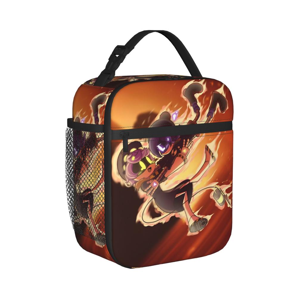 Murder Drones Insulated Lunch Bag Portable Romance Comedy Meal Container Thermal Bag Tote Lunch Box School Travel Bento Pouch