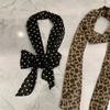 1Pieces Retro Leopard Polka Dots Print Silk Scarf Women's Fashion All-match Belt Scarf Mountaineering Scarf