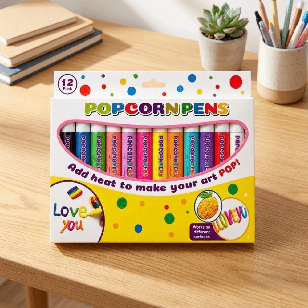 Art Marker Set Puffy Pen Set Puffy 3D Effect Easy-to-Color Markers For DIY Crafts