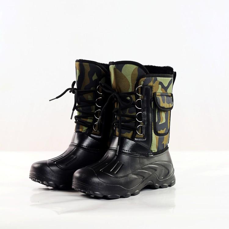 Зимние ботинки для холодной погоды, высокие, легкие, водонепроницаемые, теплые ботинки из ЭВА, нескользящие, для рыбалки, флисовые, мужские рабочие ботинки