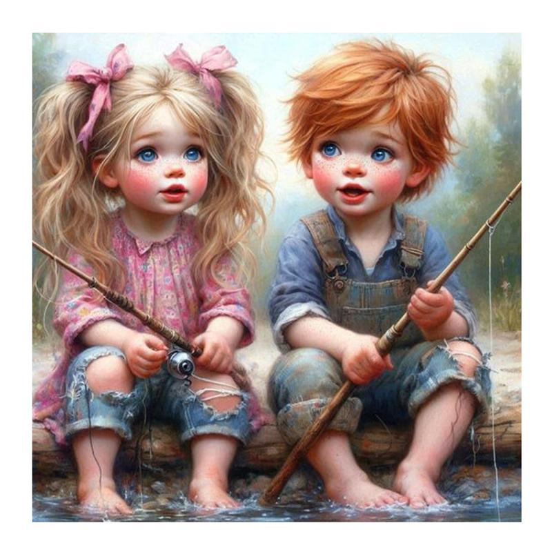 Сладкая парочка 5d DIY полная алмазная картина милая девочка и мальчик собака медведь новая алмазная мозаика вышивка для подарка на день рождения декор комнаты