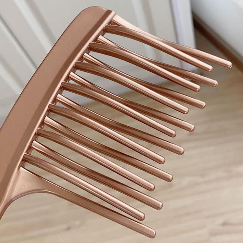 Double Row Large Toothed Comb Wide Toothed Comb Curved Comb Fluffy Comb Hairdressing Comb For Comb Long And Curly Hair