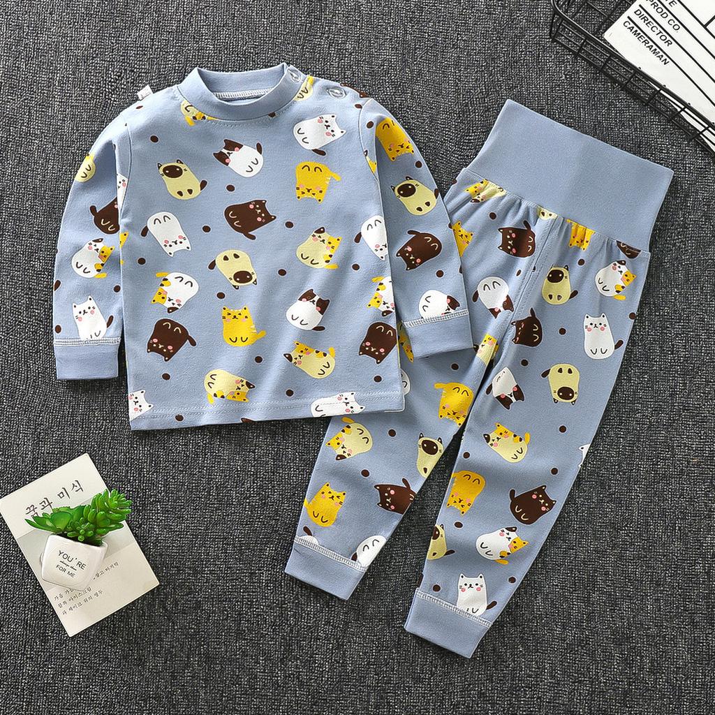 Children's Underwear Sets - Long-sleeved And Long-pants Sets For Boys, Girls' Casual Pajama Sets In 2-piece Style