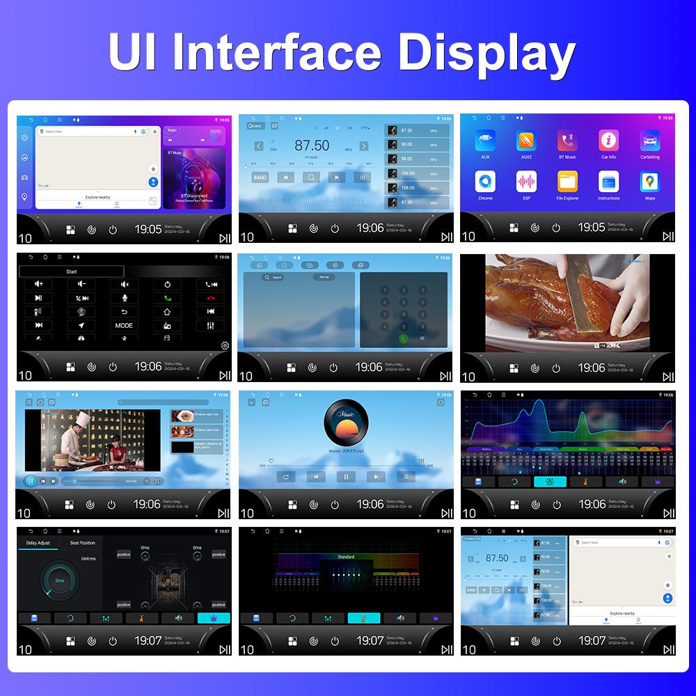 2Din 10.1-дюймовый Carplay Android Auto ips Screen Mirror Link Автомобильное радио WIFI GPS DSP Автомагнитола Мультимедиа Плеер